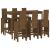 Set bar de grădină, 7 piese, maro miere, lemn masiv de pin GartenMobel Dekor