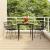 Set mobilier de grădină, 3 piese, negru, poliratan GartenMobel Dekor
