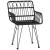 Set mobilier de grădină, 3 piese, negru, poliratan GartenMobel Dekor
