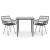 Set mobilier de grădină, 3 piese, negru, poliratan GartenMobel Dekor