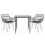 Set mobilier de grădină, 3 piese, negru, poliratan GartenMobel Dekor