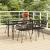 Set mobilier de grădină, 5 piese, negru, poliratan GartenMobel Dekor