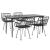 Set mobilier de grădină, 5 piese, negru, poliratan GartenMobel Dekor