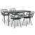 Set mobilier de grădină, 5 piese, negru, poliratan GartenMobel Dekor