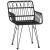 Set mobilier de grădină, 7 piese, negru, poliratan GartenMobel Dekor