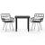 Set mobilier de grădină, 3 piese, negru, poliratan GartenMobel Dekor