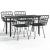 Set mobilier de grădină, 5 piese, negru, poliratan GartenMobel Dekor