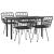 Set mobilier de grădină, 5 piese, negru, poliratan GartenMobel Dekor