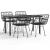 Set mobilier de grădină, 5 piese, negru, poliratan GartenMobel Dekor