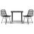Set mobilier de grădină, 3 piese, negru, poliratan GartenMobel Dekor