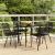 Set mobilier de grădină, 5 piese, negru, poliratan GartenMobel Dekor