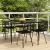 Set mobilier de grădină, 5 piese, negru, poliratan GartenMobel Dekor