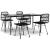 Set mobilier de grădină, 5 piese, negru, poliratan GartenMobel Dekor