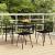 Set mobilier de grădină, 5 piese, negru, poliratan GartenMobel Dekor