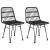 Set mobilier de grădină, 3 piese, negru, poliratan GartenMobel Dekor