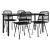 Set mobilier de grădină, 5 piese, negru, poliratan GartenMobel Dekor
