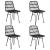 Set mobilier de grădină, 5 piese, negru, poliratan GartenMobel Dekor
