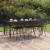 Set mobilier de grădină, 7 piese, negru, poliratan GartenMobel Dekor