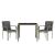 Set mobilier de grădină cu perne, 3 piese, gri, poliratan GartenMobel Dekor