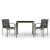 Set mobilier de grădină cu perne, 3 piese, gri, poliratan GartenMobel Dekor