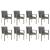 Set mobilier grădină cu perne, 9 piese, gri, poliratan GartenMobel Dekor