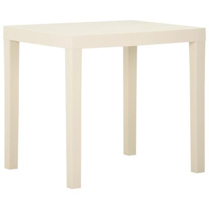 Masă de grădină, alb, 79x65x72 cm, plastic GartenMobel Dekor