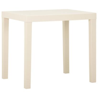 Masă de grădină, alb, 79x65x72 cm, plastic GartenMobel Dekor