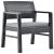 Set mobilier de grădină cu perne, 3 piese, gri, plastic GartenMobel Dekor
