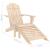 Scaun de grădină Adirondack cu lemn masiv de brad ottoman GartenMobel Dekor