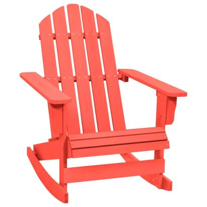 Scaun de grădină Adirondack, roșu, lemn masiv de brad GartenMobel Dekor