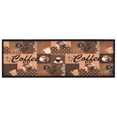 Covoraș bucătărie, lavabil, maro model cafea, 60x180 cm GartenMobel Dekor