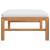 Taburet cu pernă crem, lemn masiv de tec GartenMobel Dekor