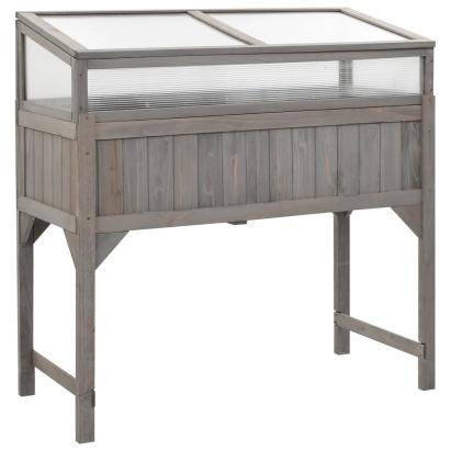 Strat înălțat cu seră, 110x54x120 cm, lemn masiv de brad GartenMobel Dekor
