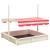 Cutie de nisip cu acoperiș reglabil, alb/roșu, lemn brad, UV50 GartenMobel Dekor