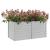 Strat înălțat de grădină argintiu 160x80x77 cm oțel galvanizat GartenMobel Dekor