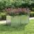 Strat înălțat de grădină argintiu 160x80x77 cm oțel galvanizat GartenMobel Dekor