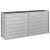 Strat înălțat de grădină argintiu 160x40x77 cm oțel galvanizat GartenMobel Dekor