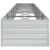 Strat înălțat de grădină argintiu 400x80x45 cm oțel galvanizat GartenMobel Dekor
