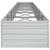 Strat înălțat de grădină argintiu 480x40x45 cm oțel galvanizat GartenMobel Dekor