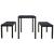 Set mobilier de grădină, 3 piese, negru, WPC și oțel GartenMobel Dekor