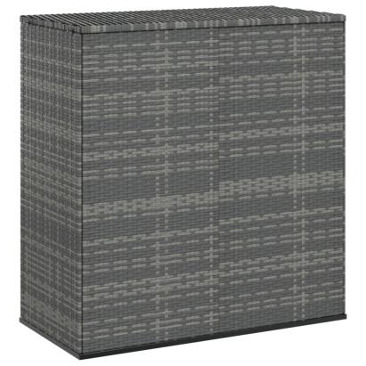 Ladă grădină pentru perne, gri, 100x49x103,5 cm, ratan PE GartenMobel Dekor