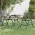 Scaune pliabile de grădină, 2 buc., antracit, plasă de metal GartenMobel Dekor