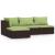 Set mobilier de grădină cu perne, 4 piese, maro, poliratan GartenMobel Dekor