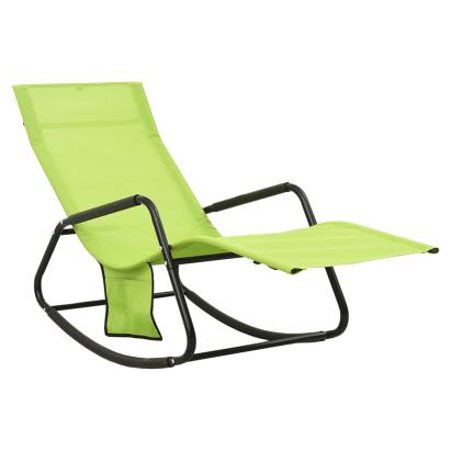 Șezlong, verde, oțel și textilenă GartenMobel Dekor
