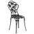 Set mobilier bistro, 3 piese, negru, aluminiu turnat GartenMobel Dekor