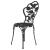 Set mobilier bistro, 3 piese, negru, aluminiu turnat GartenMobel Dekor
