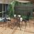 Set mobilier bistro, 3 piese, negru, aluminiu turnat GartenMobel Dekor