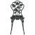 Set mobilier bistro, 3 piese, negru, aluminiu turnat GartenMobel Dekor