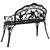 Bancă de grădină, negru, 100 cm, aluminiu turnat GartenMobel Dekor