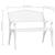 Bancă de grădină, alb, 102 cm, aluminiu turnat GartenMobel Dekor